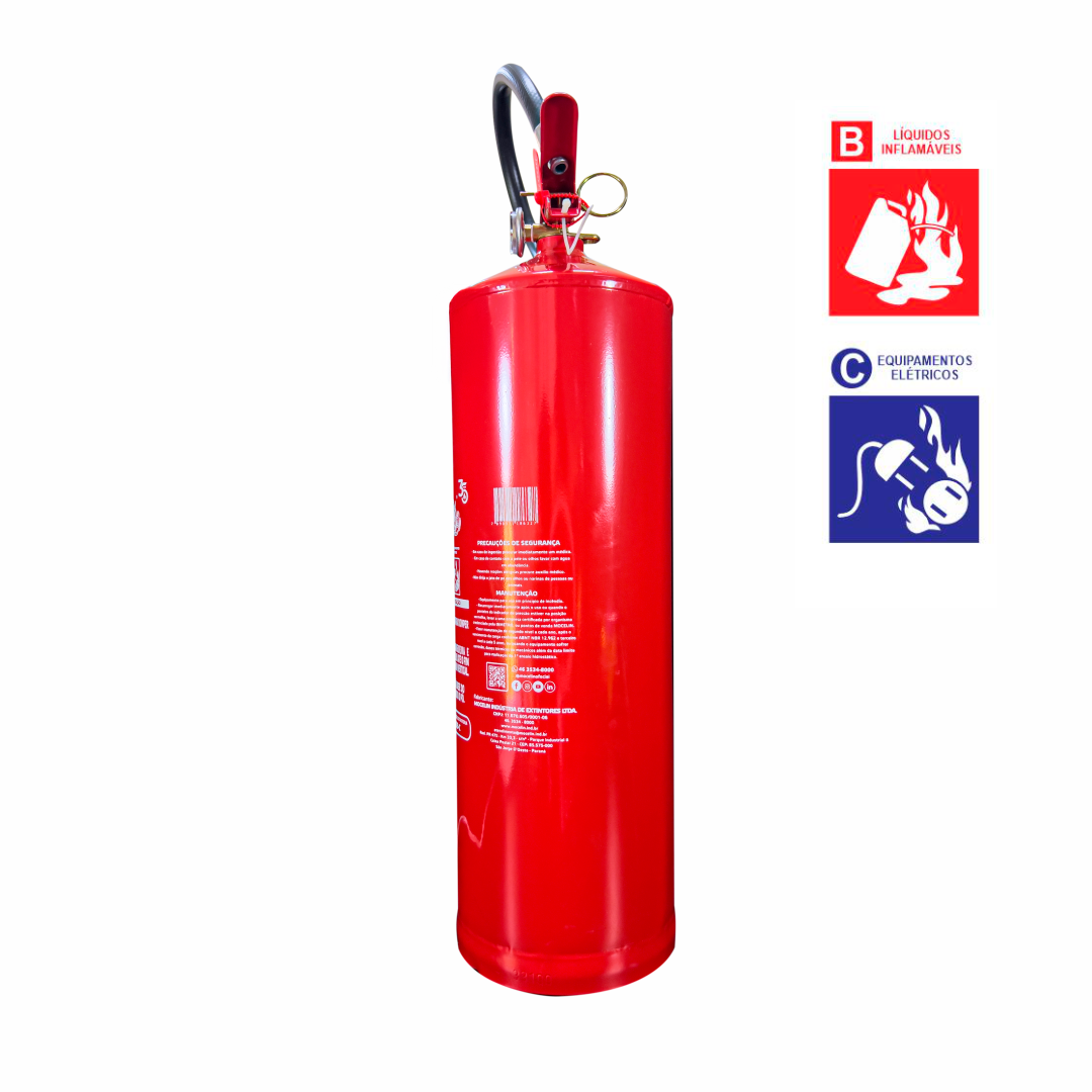 Extintor Industrial PQS BC 12kg | Certificado INMETRO | Classes B e C (cópia) - Imagem 2