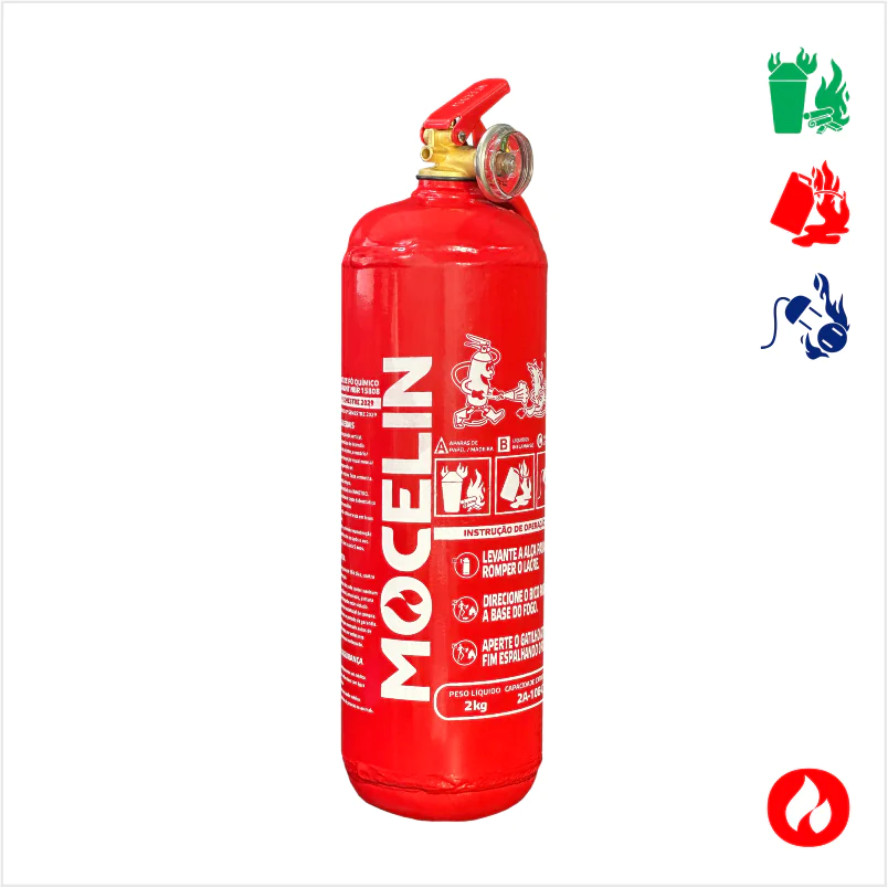 Extintor Veicular PQS ABC 2kg Certificado INMETRO | Classes A B C - Imagem 3