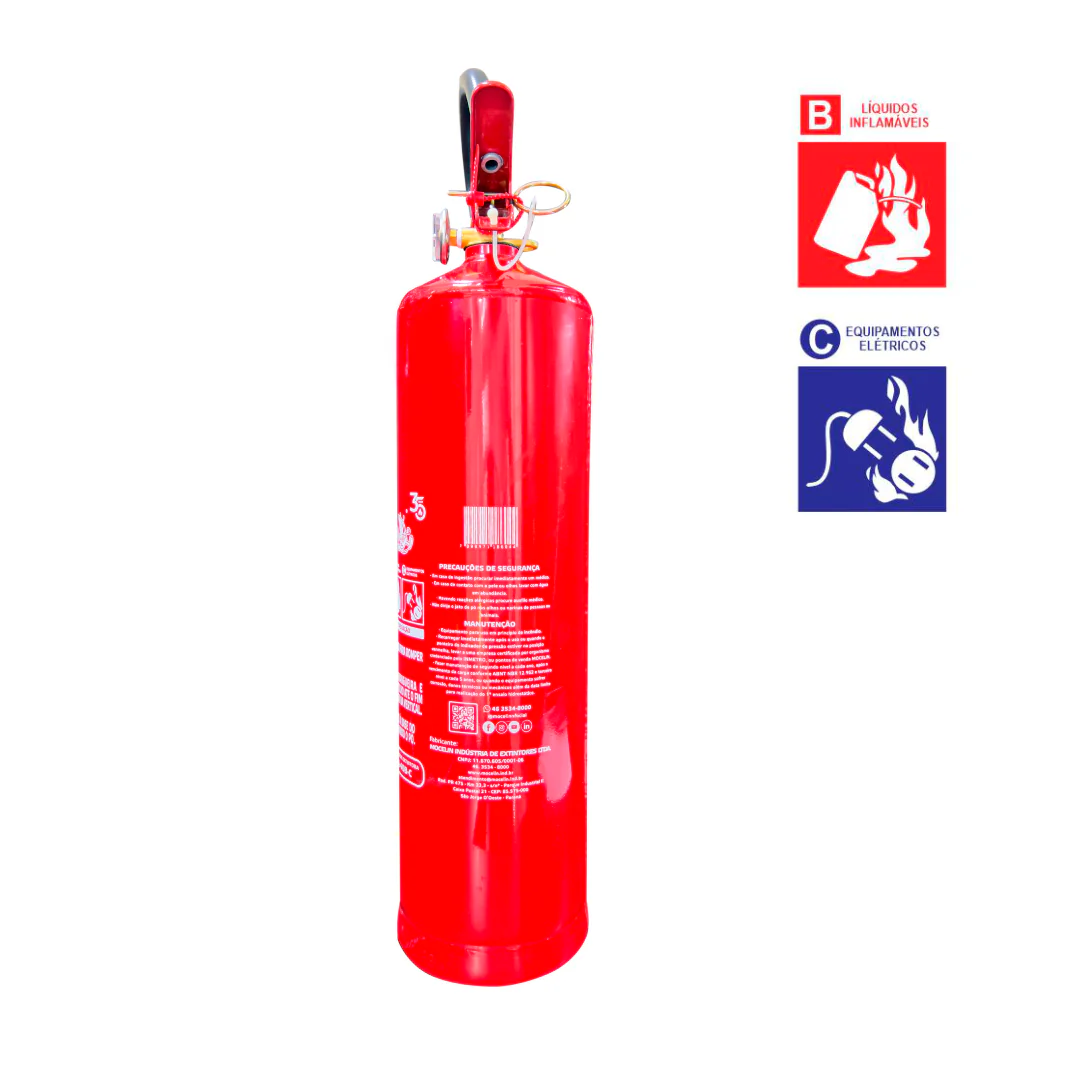 Extintor Industrial PQS BC 6kg | Certificado INMETRO | Classes B e C - Imagem 2