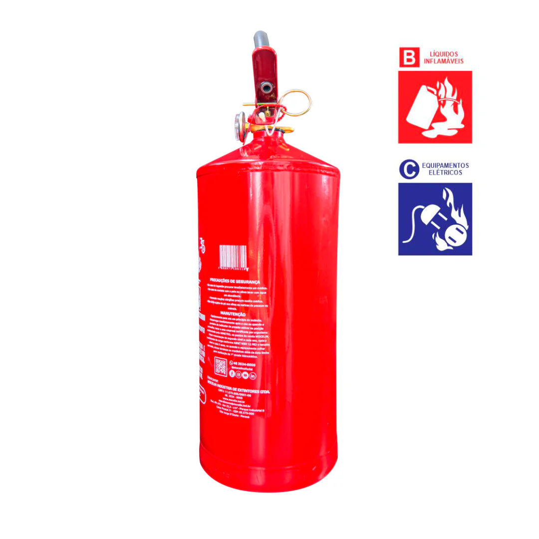 Extintor Industrial PQS BC 8kg | Certificado INMETRO | Classes B e C - Imagem 2