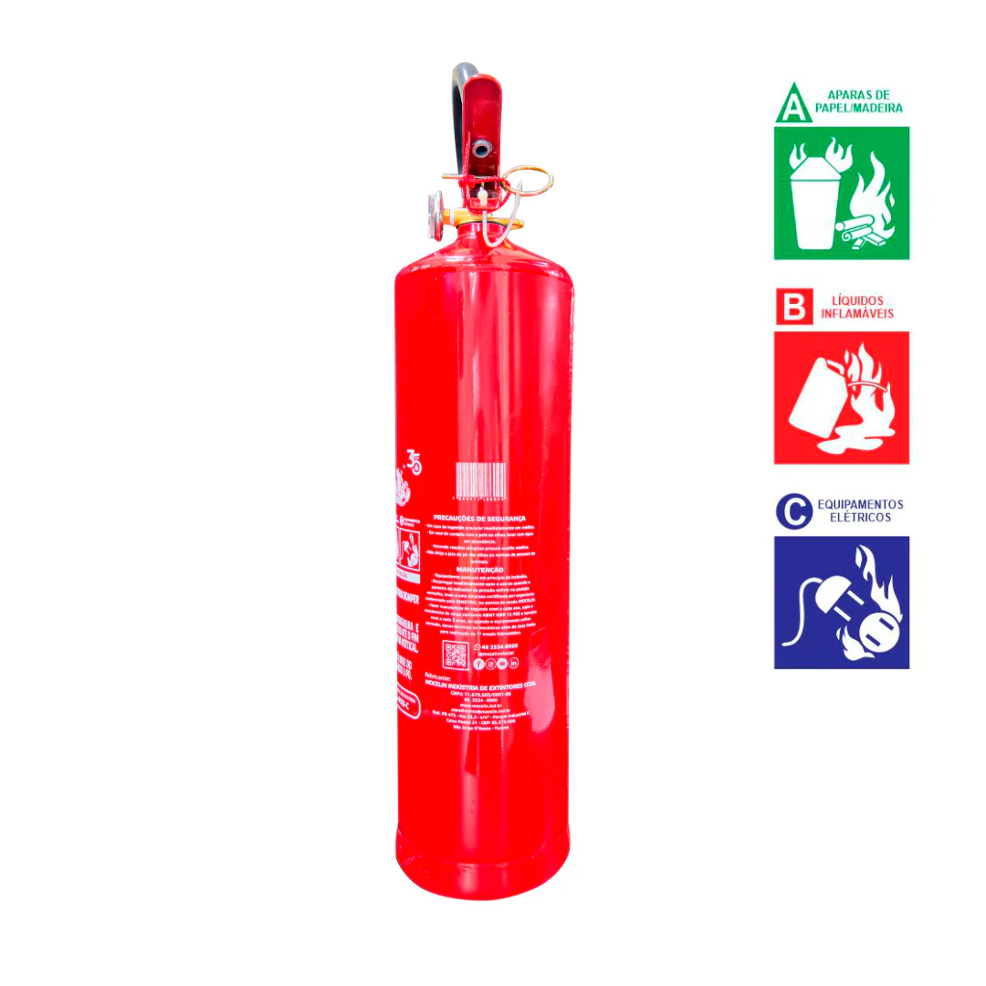 Extintor Industrial PQS ABC 6kg | Certificado INMETRO | Classes A, B e C - Imagem 2