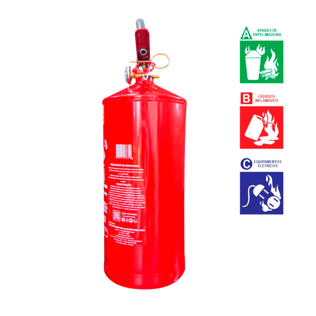 Extintor Industrial PQS ABC 8kg | Certificado INMETRO | Classes A, B e C - Imagem 2